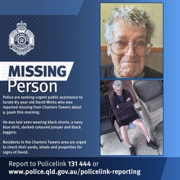 Charters Towers: Search Underway for Missing Man