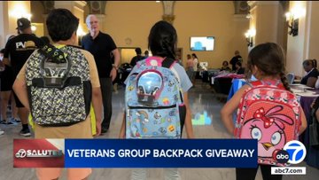 Backpacks, school supplies: Veterans Advocacy Group of America helps LA students get ready for class