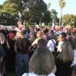 Hundreds gather for vigil and rally for slain political activist Charlie Kirk in Beverly Hills
