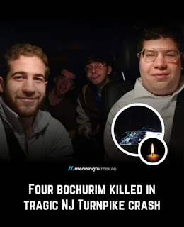 Four Teens, Including Yaakov Kilberg, Killed in Wrong-Way Crash on New Jersey Turnpike