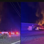 Massive Fire Erupts at Commercial Building on Highway 123 in Stephens County