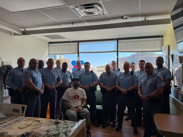 Georgia State Patrol Visits Injured Evansville Officer Sam Taylor at Shepherd Center